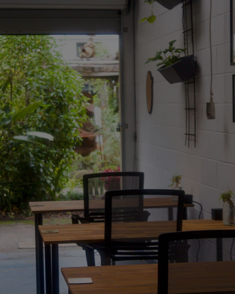 Hydeout Bellingen coworking space desk area with natural light